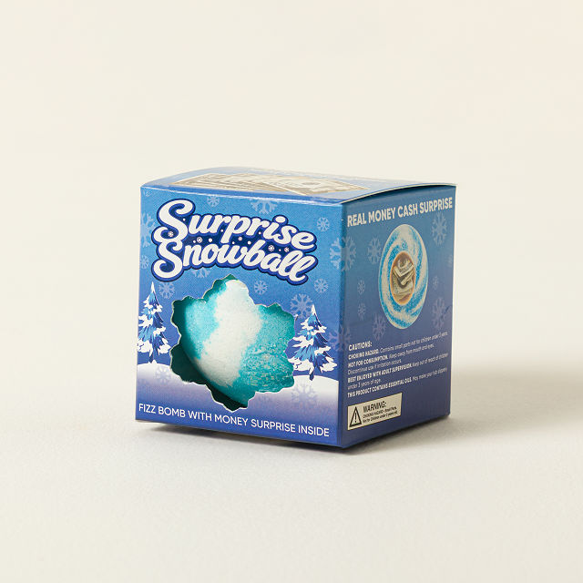 Melting Snowball Mystery Cash Bath Bomb
