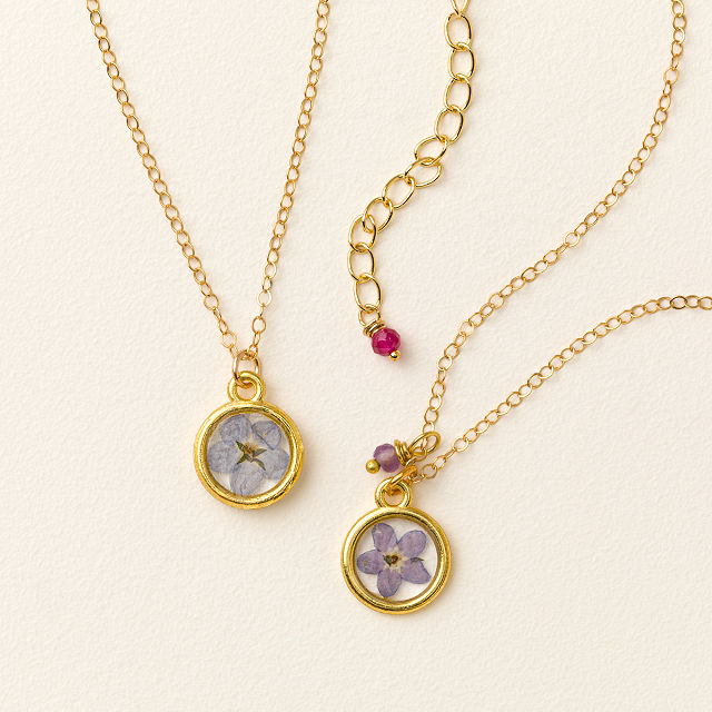 Forever Preserved Forget-Me-Not Necklace