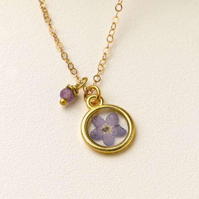 Forever Preserved Forget-Me-Not Necklace