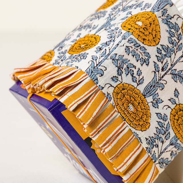 Ruffled Fabric Tissue Box Cover