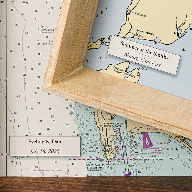 Personalized Nautical Map Serving Tray