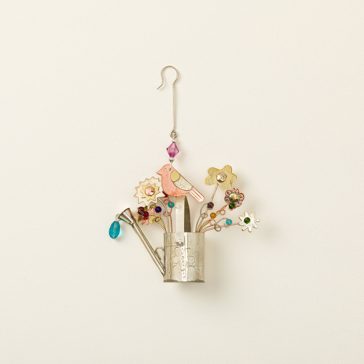 Garden Icons Beaded Metal Ornaments - Watering Can