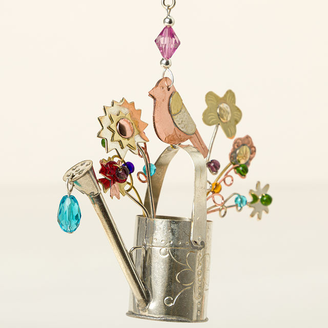 Garden Icons Beaded Metal Ornaments