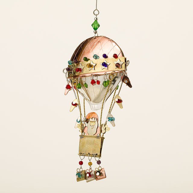 Santa Sighting Beaded Metal Ornaments