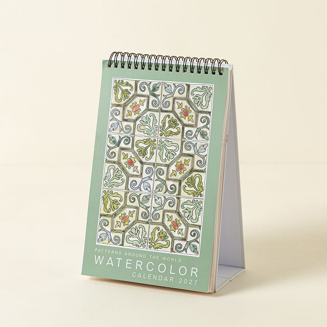 Year of Guided Watercolor Painting Desk Calendar