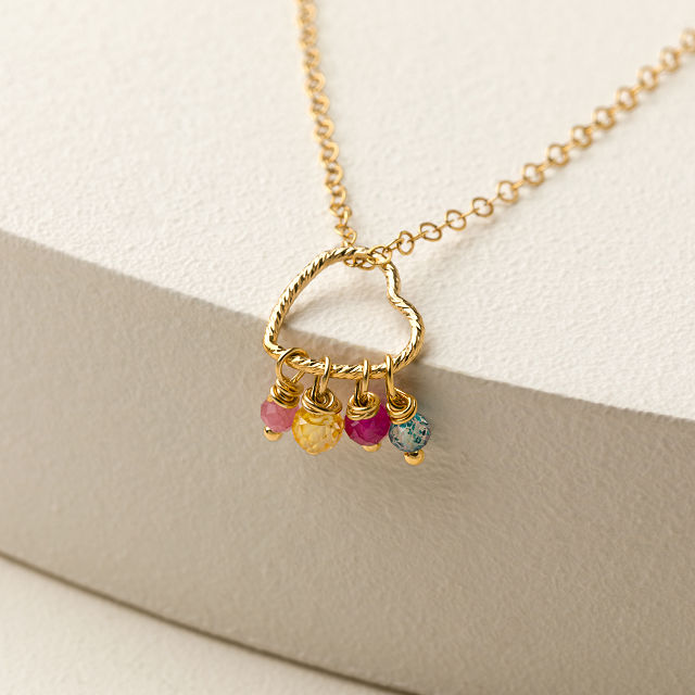 Custom Close to Your Heart Birthstone Necklace