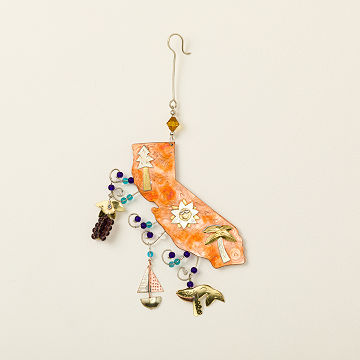 State Icons Beaded Metal Ornaments