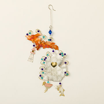 State Icons Beaded Metal Ornaments