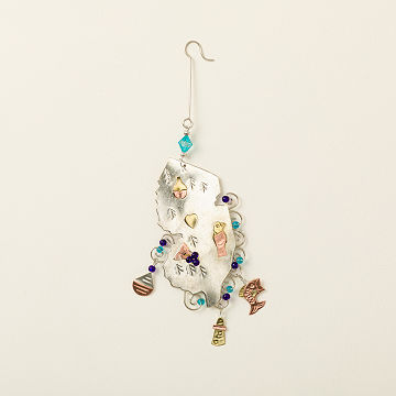 State Icons Beaded Metal Ornaments