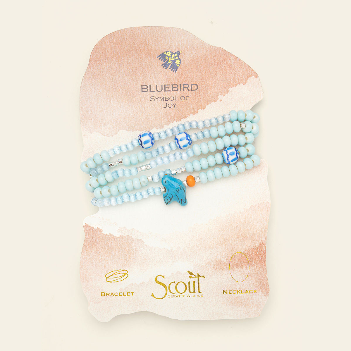 Symbols to Carry Wrap Bracelet & Necklace - Bluebird of Joy