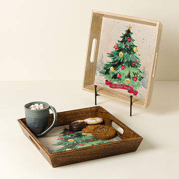 Personalized Family Christmas Tree Tray