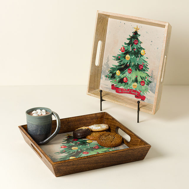 Personalized Family Christmas Tree Tray
