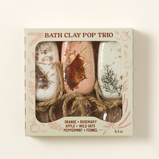 Botanical Bath Clay Pop Trio