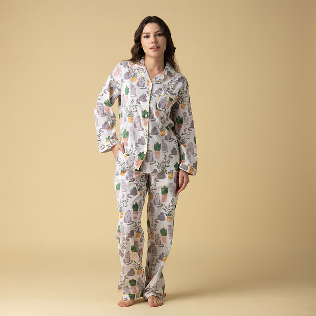 Curious Cat Pajama Set