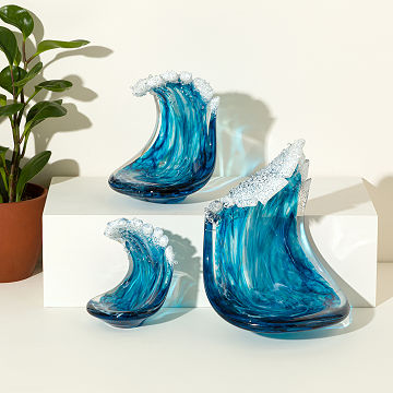 Ocean Wave Glass Sculptures