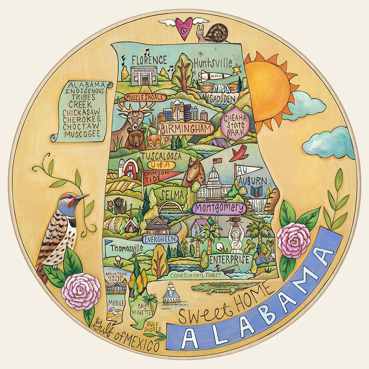 Home State Lazy Susan - Alabama