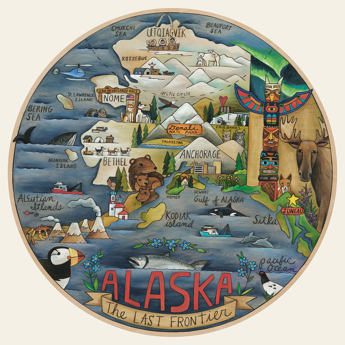 Home State Lazy Susan - Alaska
