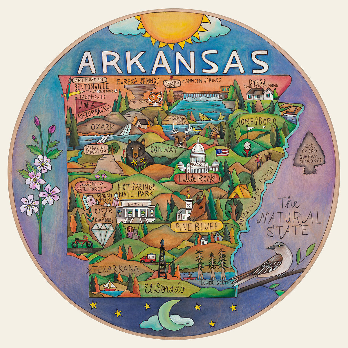 Home State Lazy Susan - Arkansas