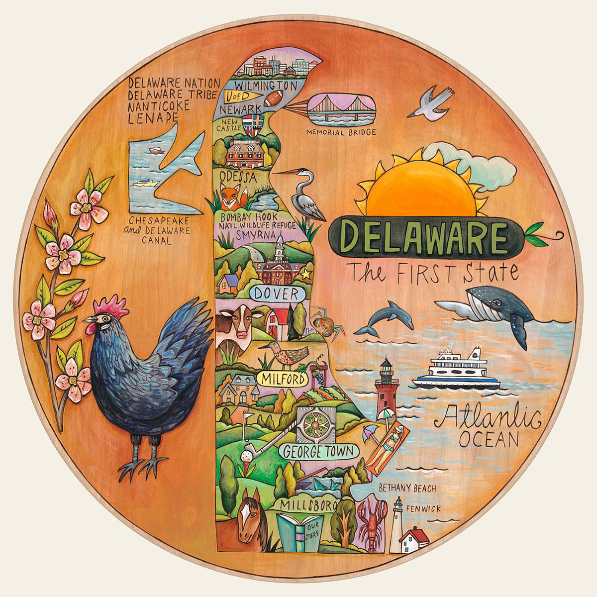Home State Lazy Susan - Delaware
