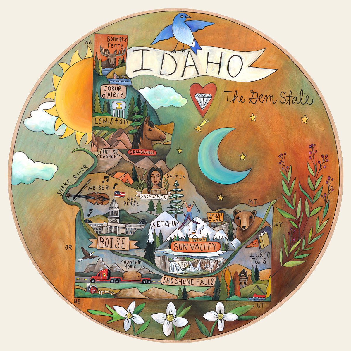 Home State Lazy Susan - Idaho