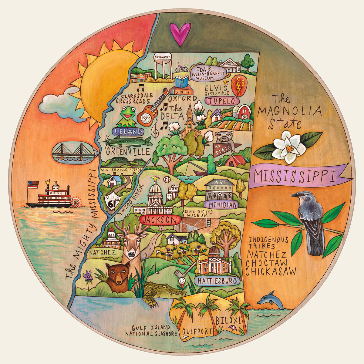 Home State Lazy Susan - Mississippi