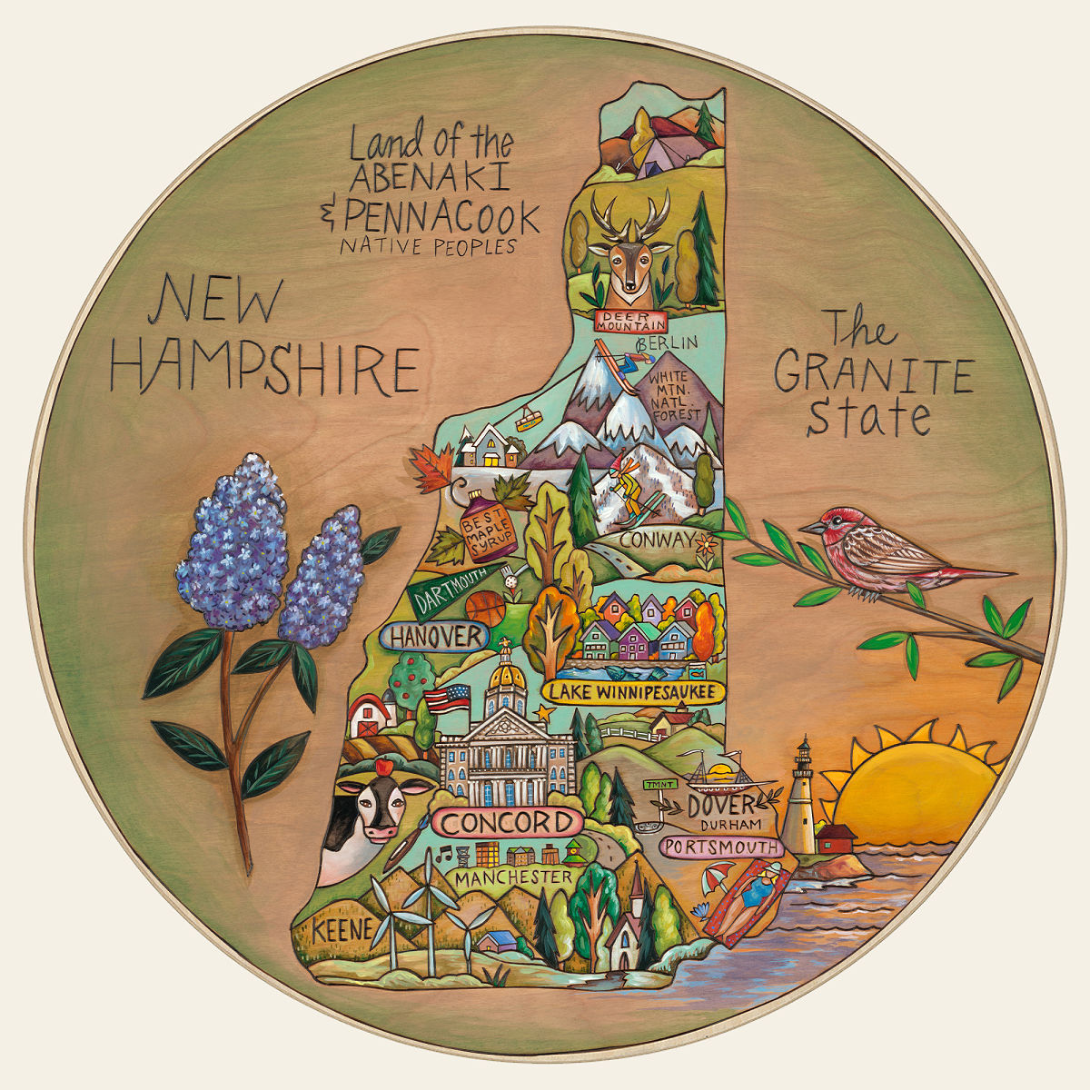 Home State Lazy Susan - New Hampshire