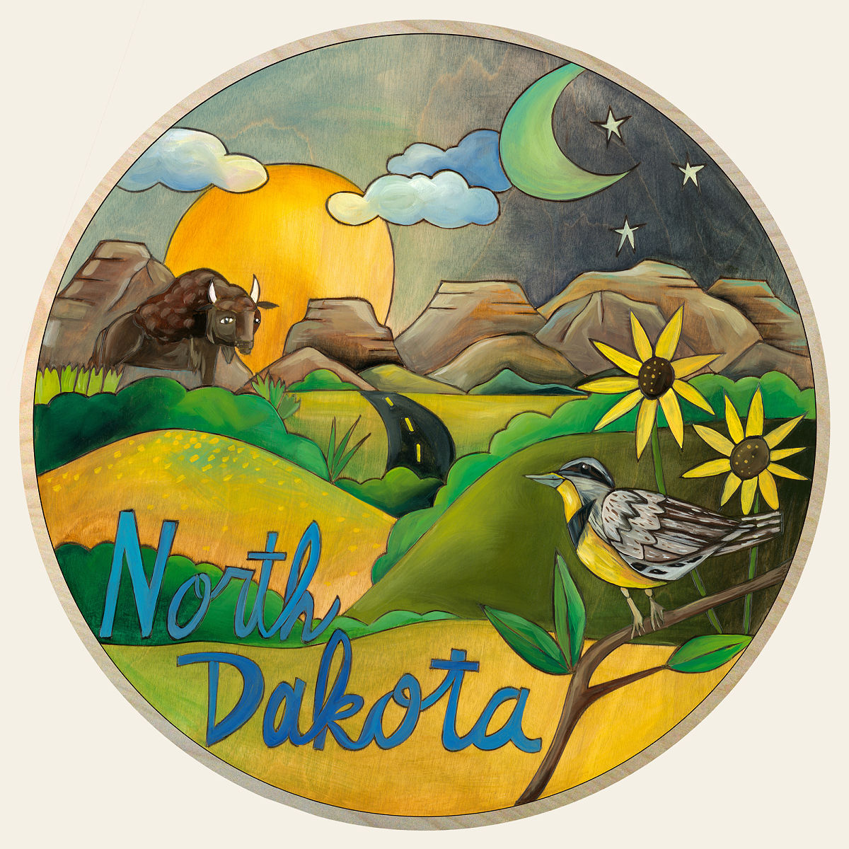 Home State Lazy Susan - North Dakota