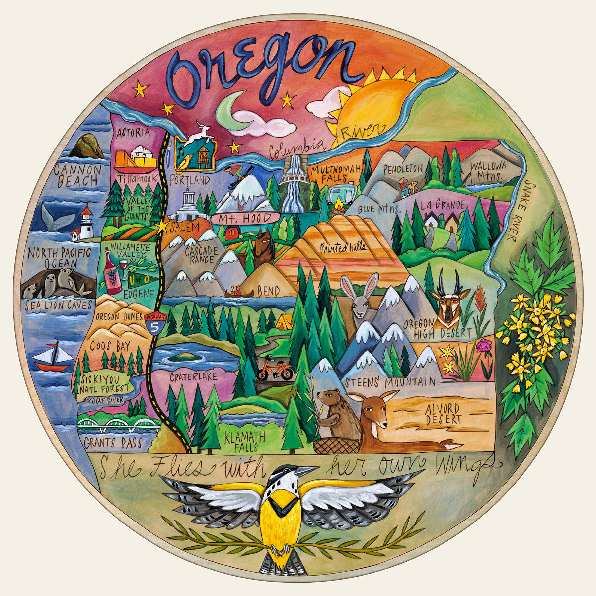 Home State Lazy Susan - Oregon