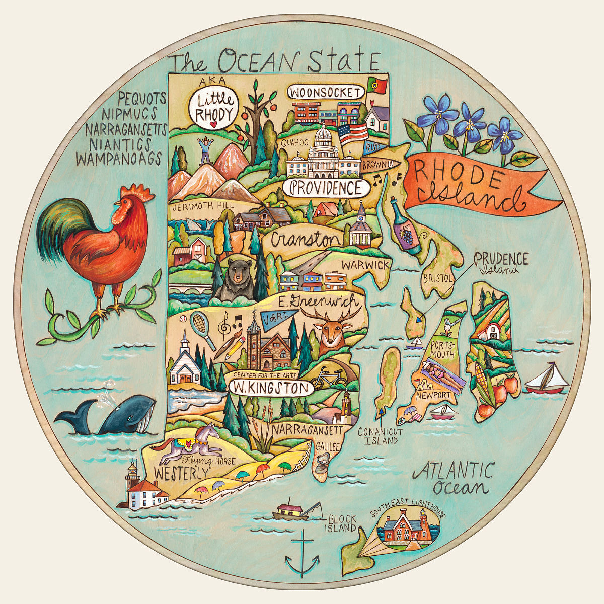 Home State Lazy Susan - Rhode Island