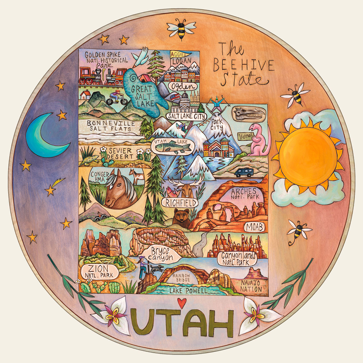 Home State Lazy Susan - Utah