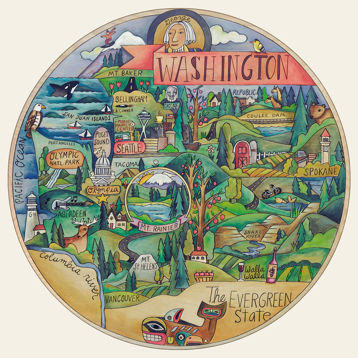 Home State Lazy Susan - Washington