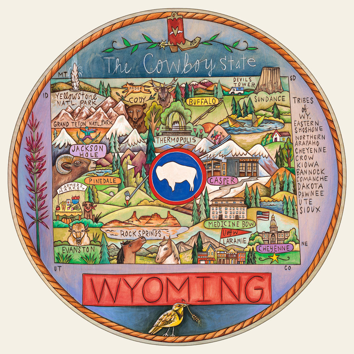 Home State Lazy Susan - Wyoming