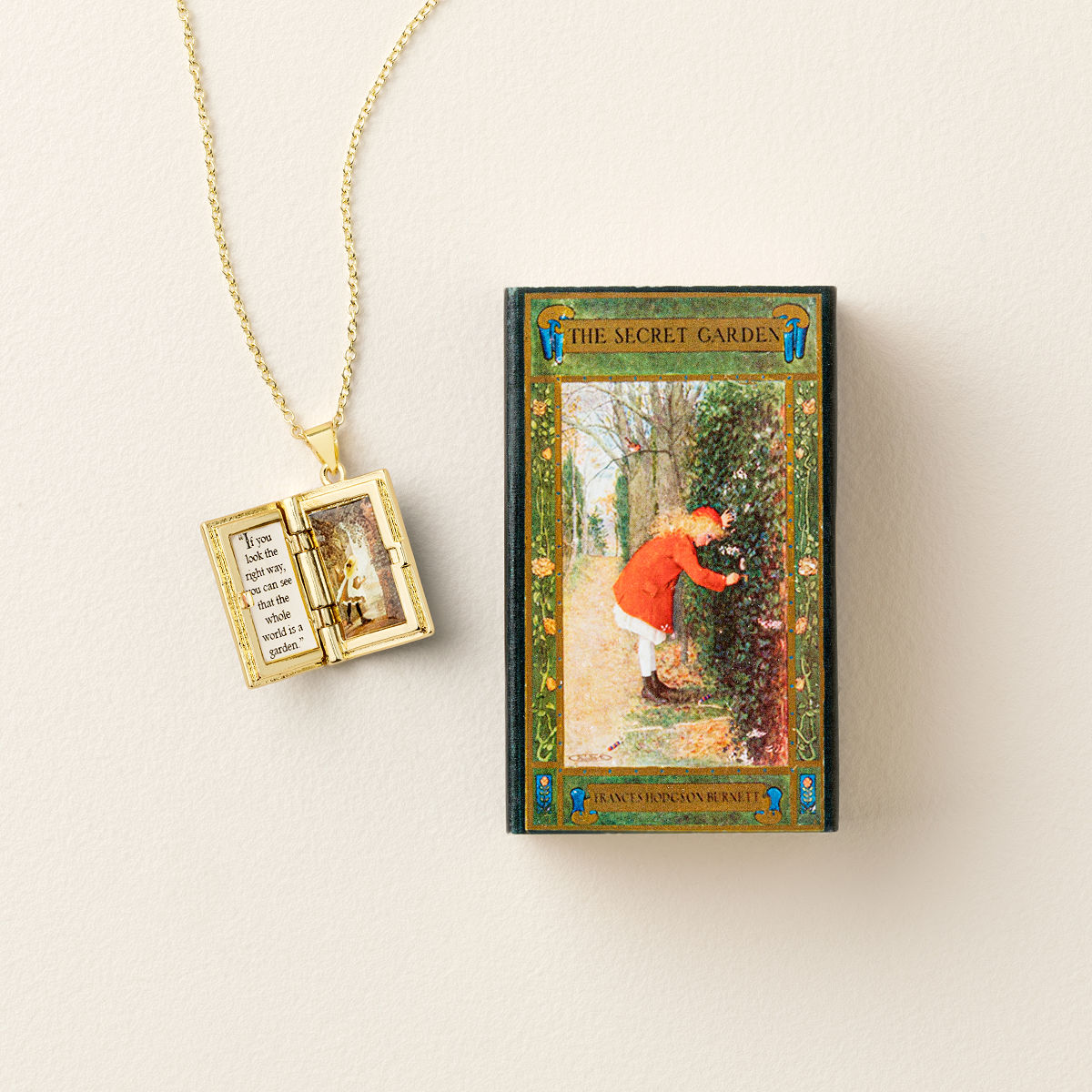 My Favorite Book Keepsake Necklace - The Secret Garden