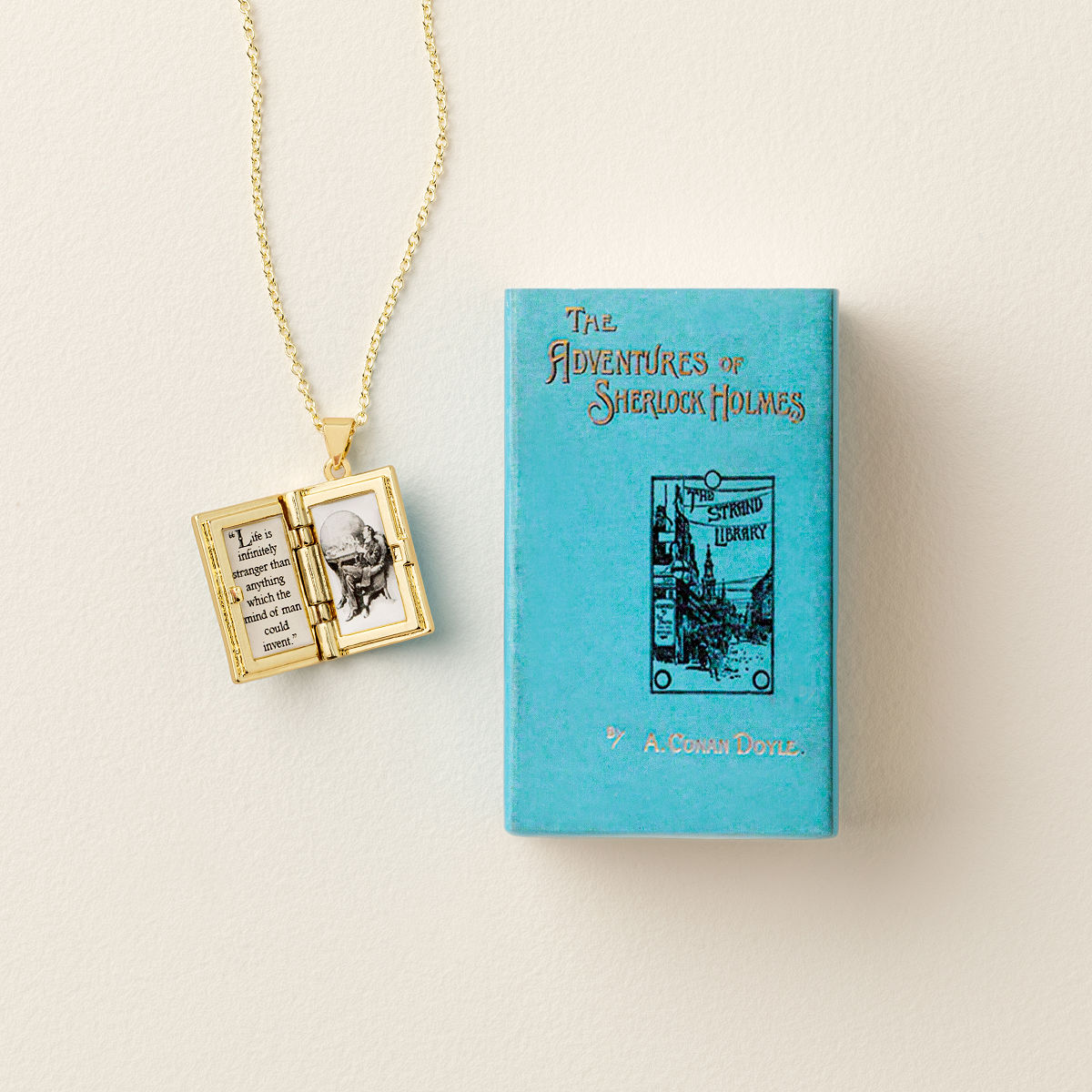 My Favorite Book Keepsake Necklace - The Adventures of Sherlock Holmes