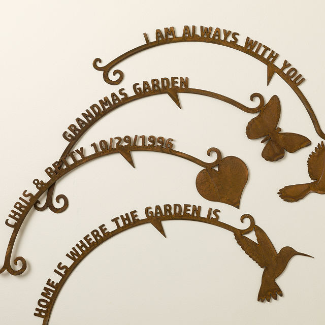 Custom Message Twirling Garden Stake