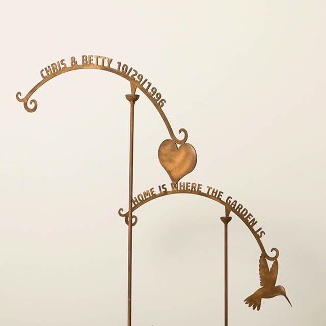 Custom Message Twirling Garden Stake
