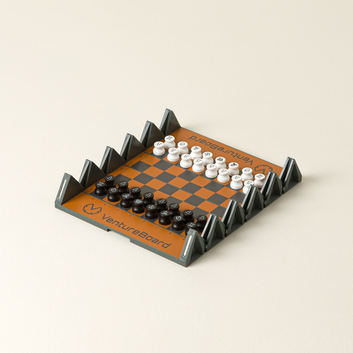 Pause Your Play Portable Magnetic Chess - Mini - Black/Burnt Orange