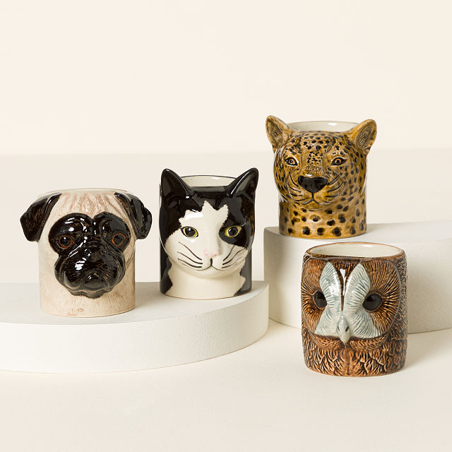 Hand-Painted Ceramic Animal Cup