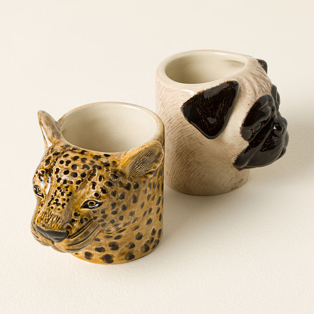 Hand-Painted Ceramic Animal Cup