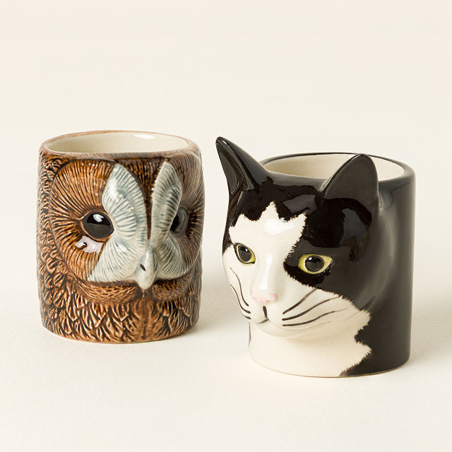 Hand-Painted Ceramic Animal Cup