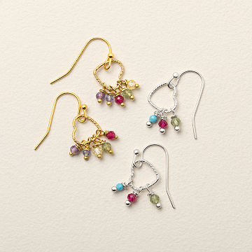 Custom Close to Your Heart Birthstone Earrings