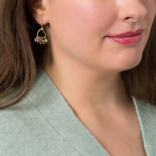 Custom Close to Your Heart Birthstone Earrings
