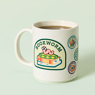 Bookworm Badge Mug