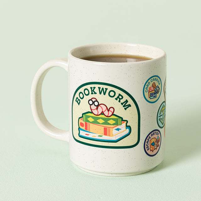 Bookworm Badge Mug