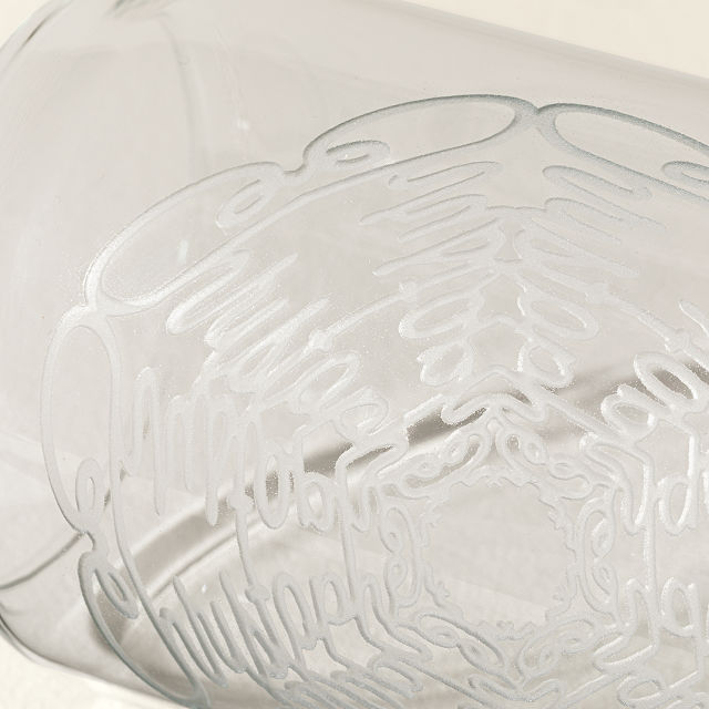 Your Name in a Snowflake Etched Glass