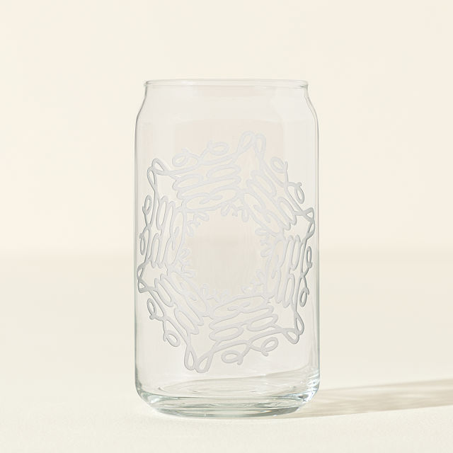 Your Name in a Snowflake Etched Glass
