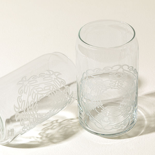 Your Name in a Snowflake Etched Glass