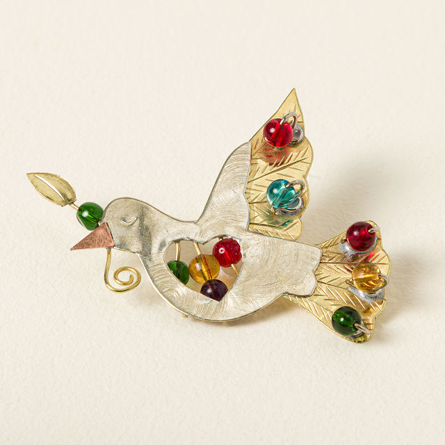 Christmas Dove Keepsake Pin Greeting Card