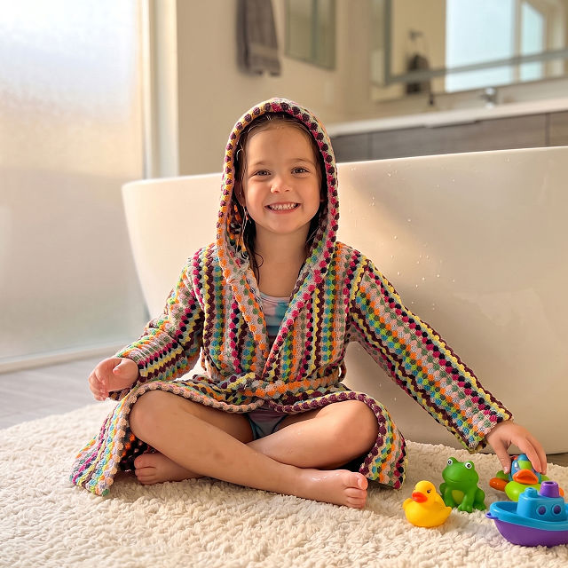 Kids Super Plush Confetti Robe