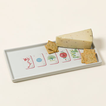 Cheese & Crak-kers Mahjong Serving Tray